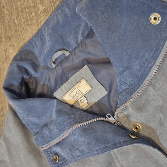 Vintage 80s/90s Mens Trenchcoat Izzi Outerwear Sz Large Made in Egypt - Picture 2 of 4